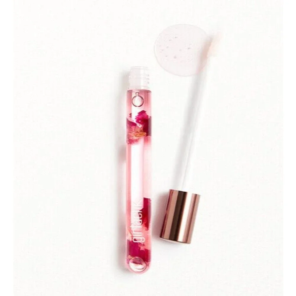 GIRLACTIK Rose Oil Clear Petal Gloss Lip Gloss ~ Rose Pink ~ 5gm/.176 floz